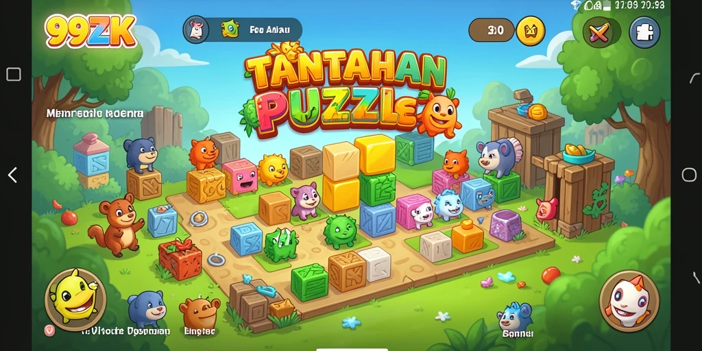 Tampilan gameplay seru di 99ZK dengan berbagai tantangan puzzle.
