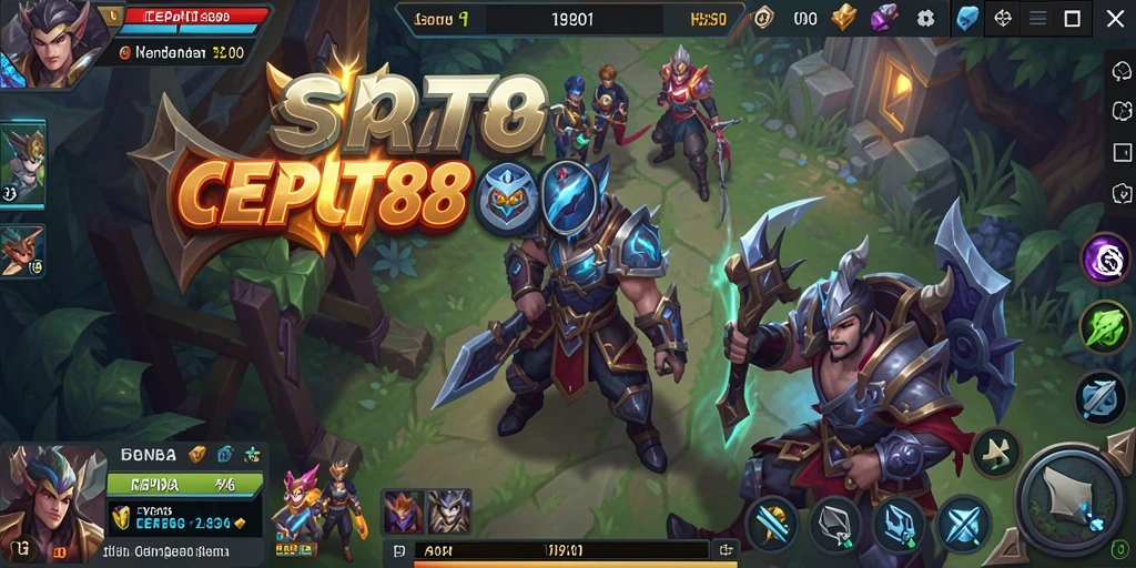 Screenshot gameplay <strong>CEPAT88</strong> dengan aksi seru dalam pertarungan MOBA.
