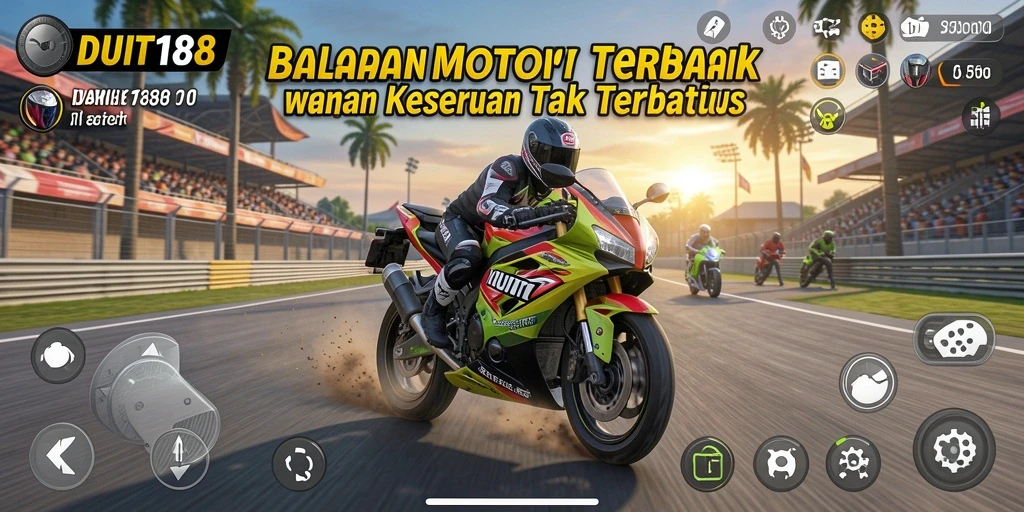 Gameplay seru motor balapan dalam DUIT188.