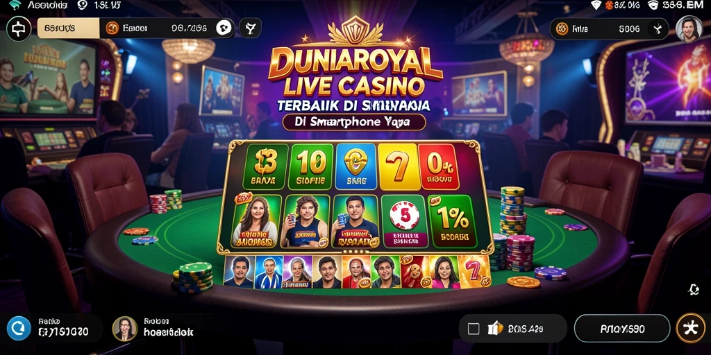 Tampilan gameplay menarik DUNIAROYAL dengan dealer langsung yang profesional.