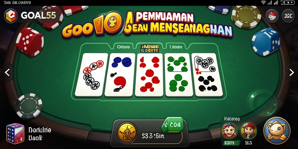 Tampilan menarik dari gameplay Domino di GOAL55.
