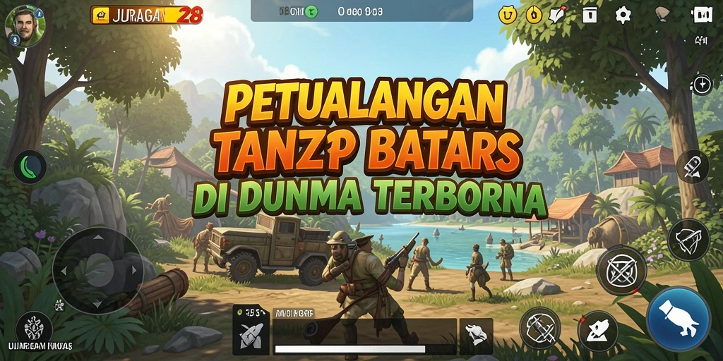 Screenshot gameplay JURAGAN28 menampilkan petualangan seru di dunia terbuka.