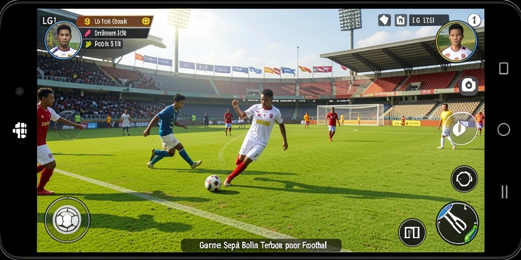 Tampilan menarik gameplay LG111 dalam pertandingan sepak bola.