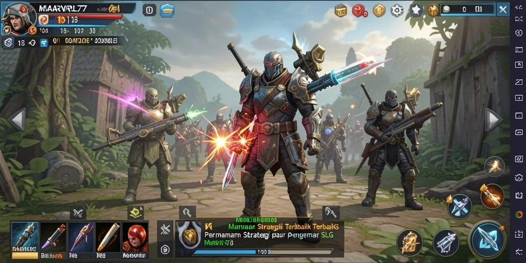 Tampilan gameplay menarik dari MARVRL77 yang penuh strategi.