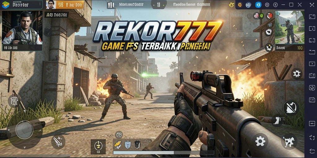 Tampilan gameplay mendebarkan dari REKOR777 dengan aksi menembak yang intens.