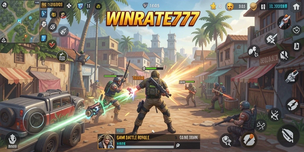 Gameplay seru dan intens dalam pertempuran Battle Royale.